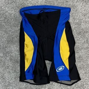 Black Blue Yellow padded Performance bike cycling road shorts Sweden Swedish L